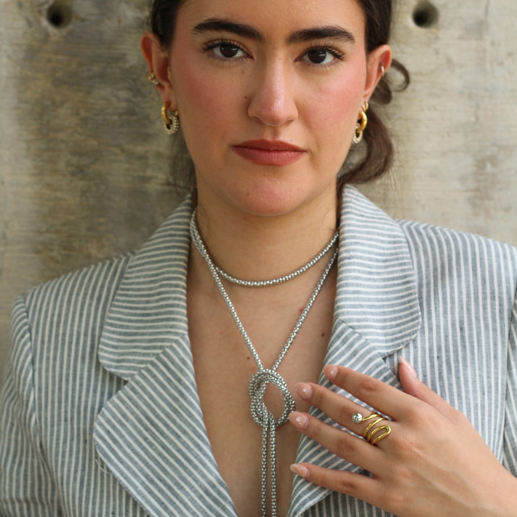 ANILLO BICOLAR - Chapado en oro