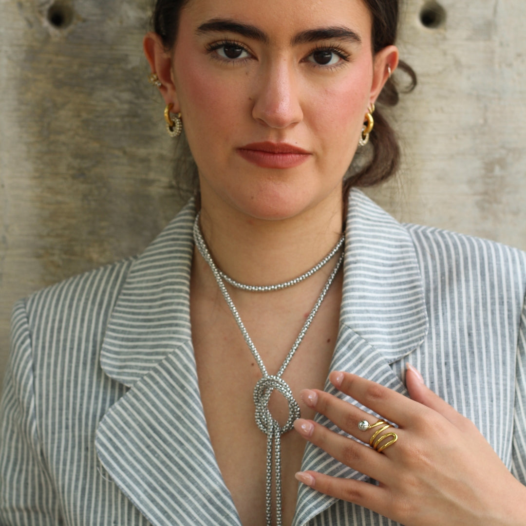 ANILLO BICOLAR - Chapado en oro