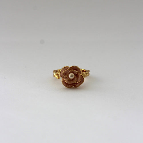 ANILLO ROSA - Chapado en oro