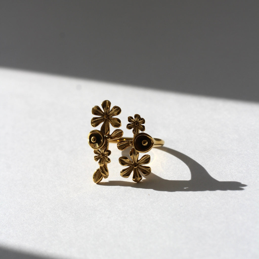 ANILLO RAICES - Capado en oro