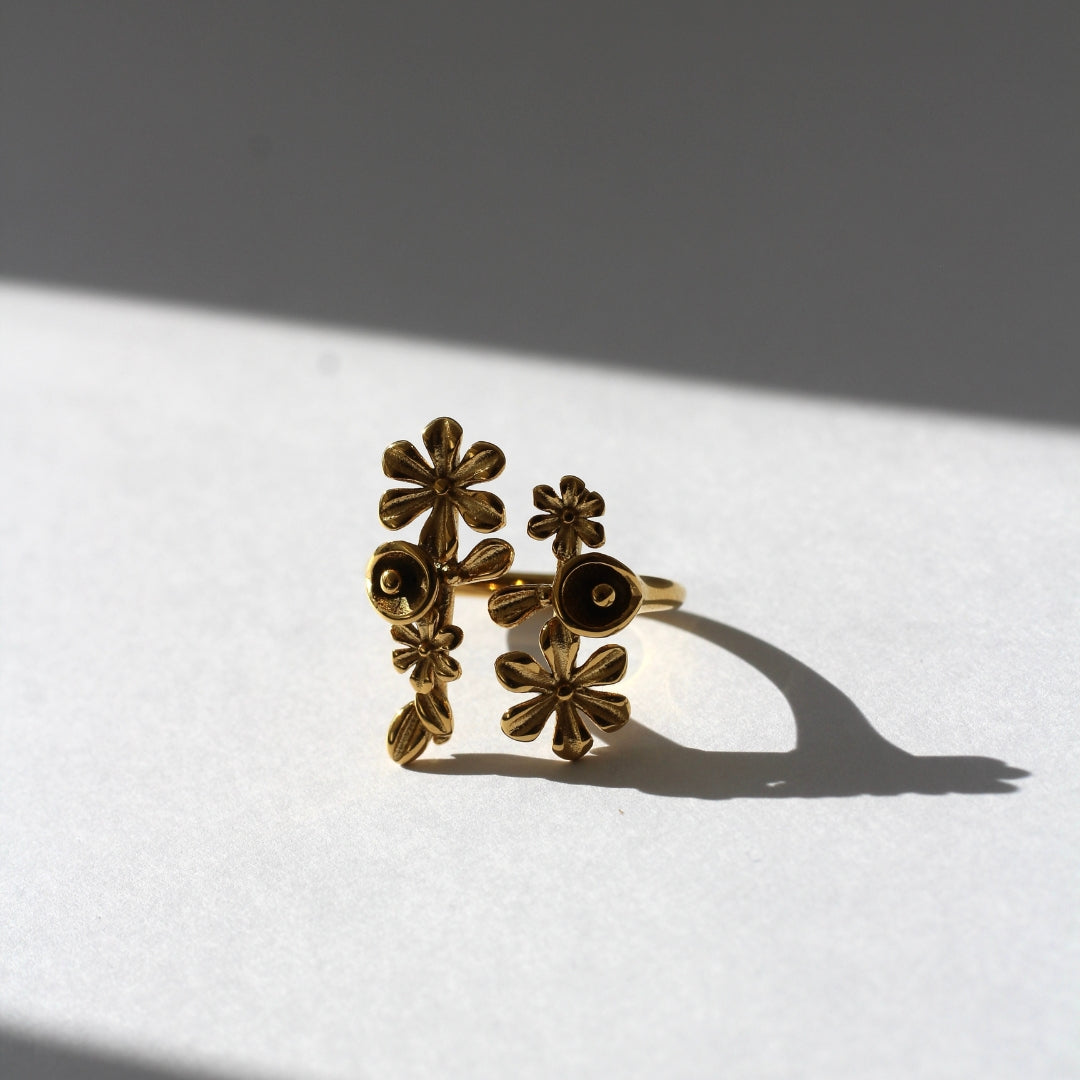 ANILLO RAICES - Capado en oro