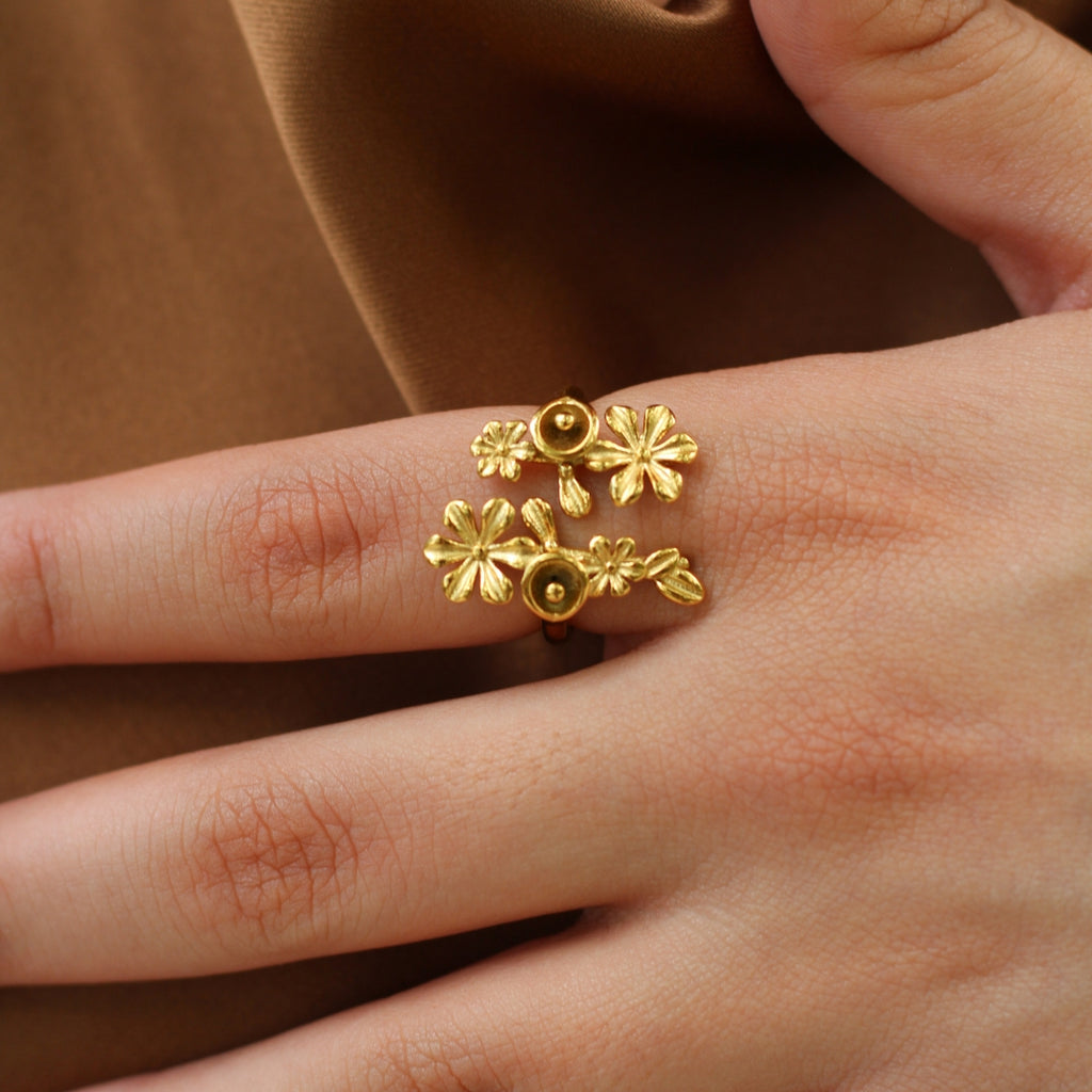 ANILLO RAICES - Capado en oro