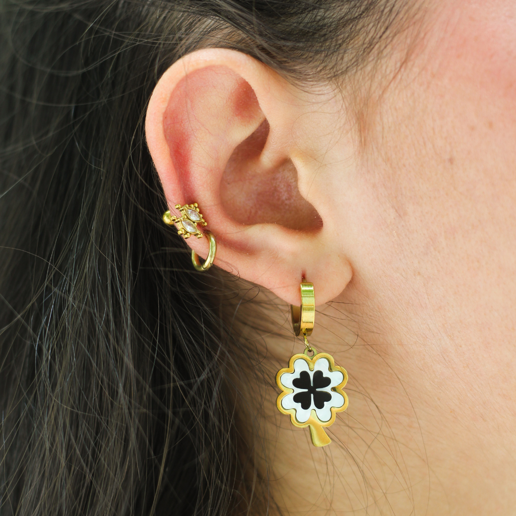 ARETES FLOR AZUL