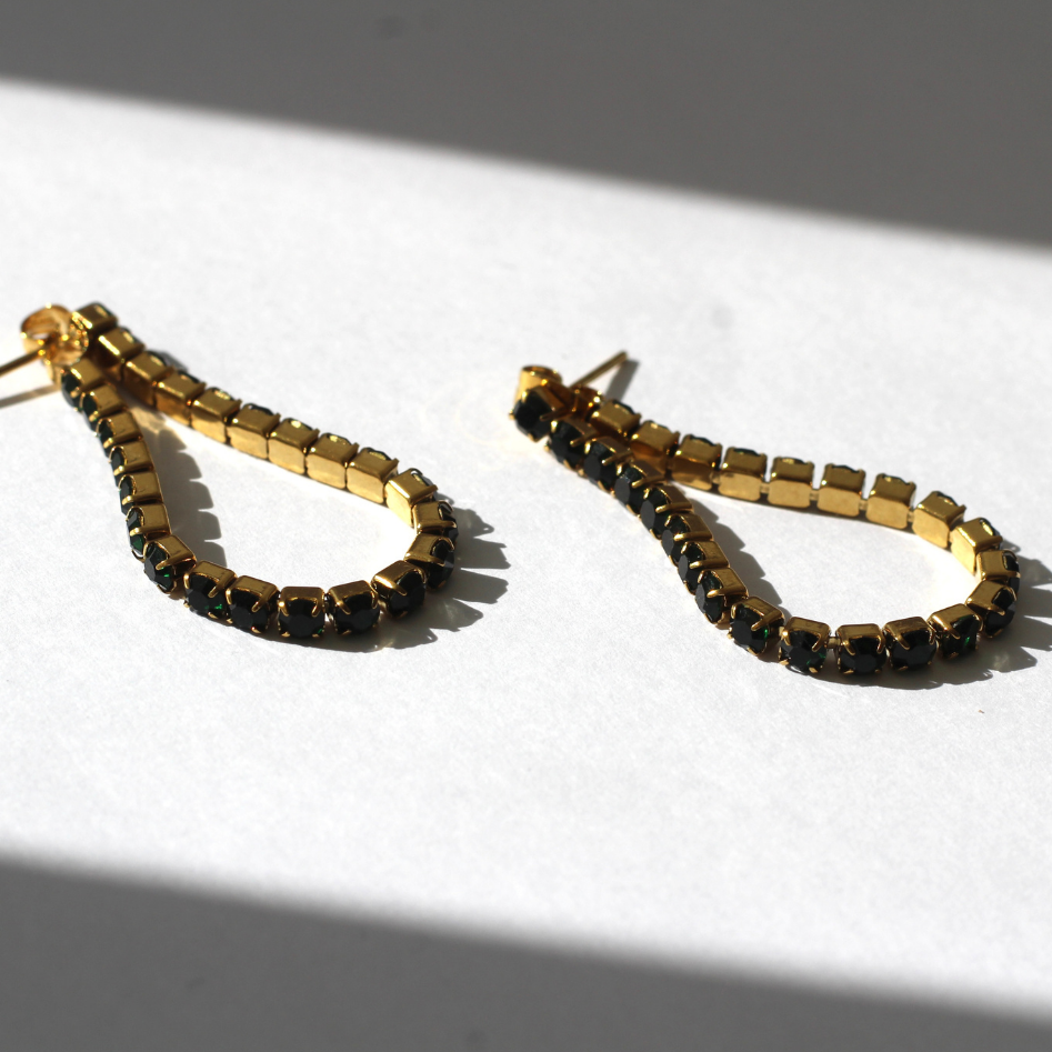 ARETES VERDE ESMERALDA