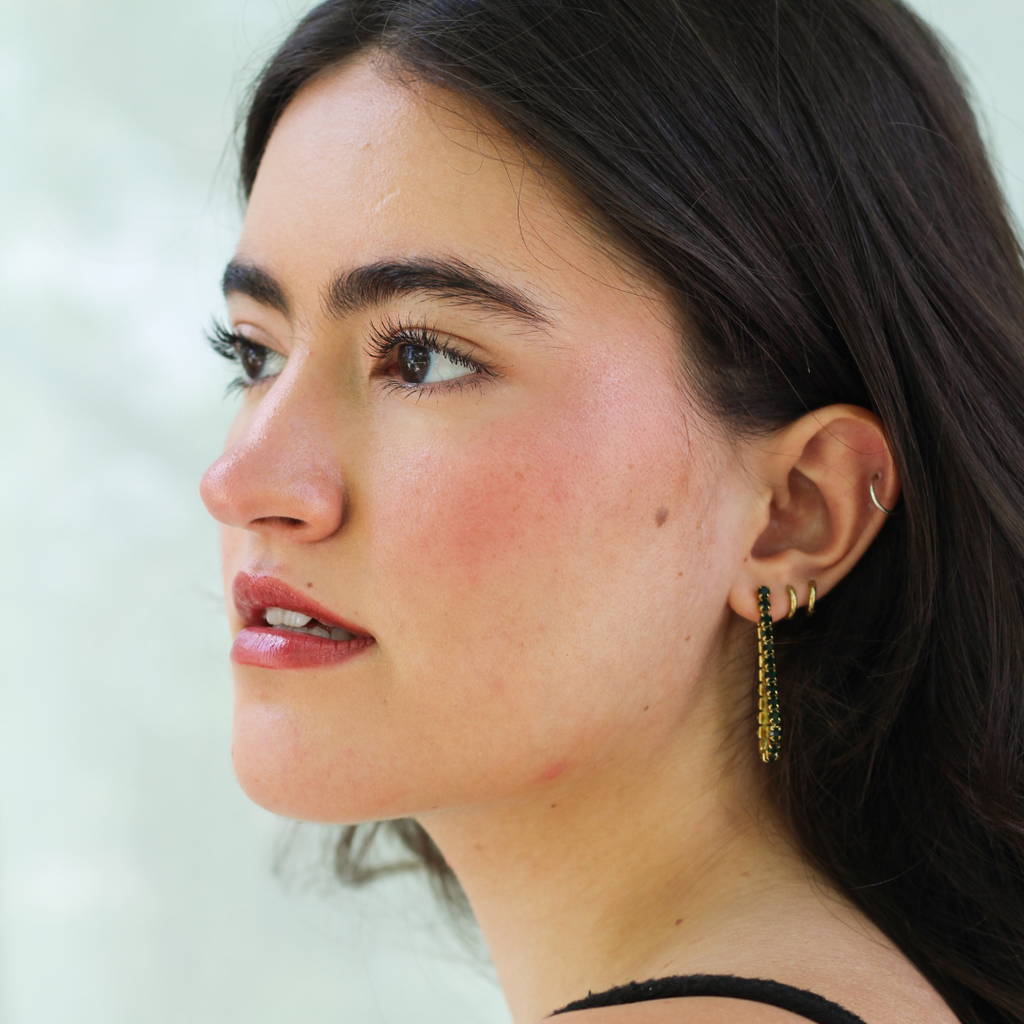 ARETES VERDE ESMERALDA