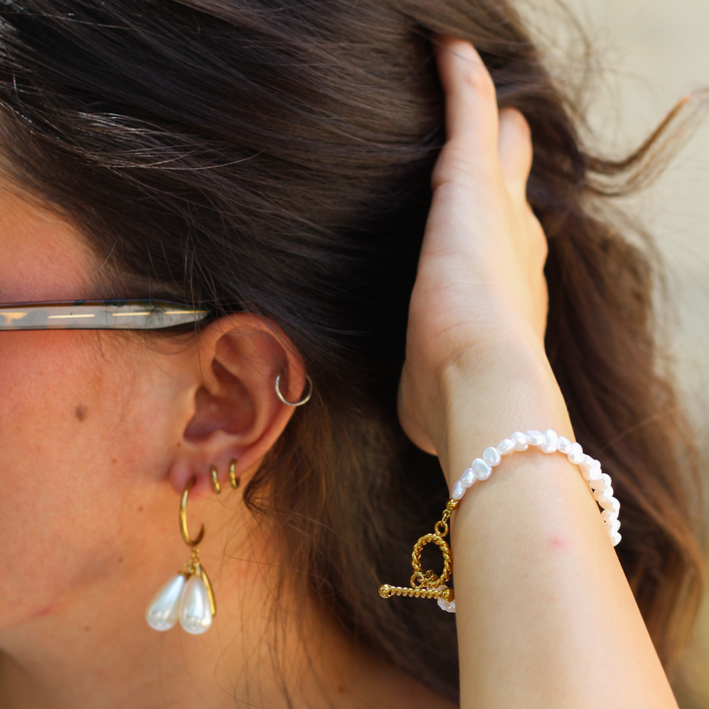 PULSERA PERLAS BLANCAS