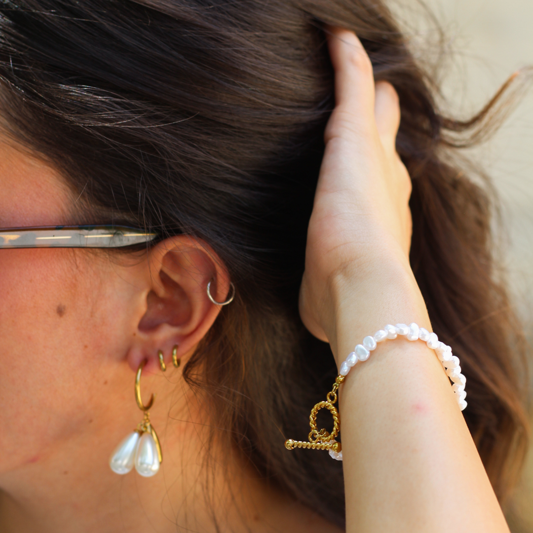 PULSERA PERLAS BLANCAS