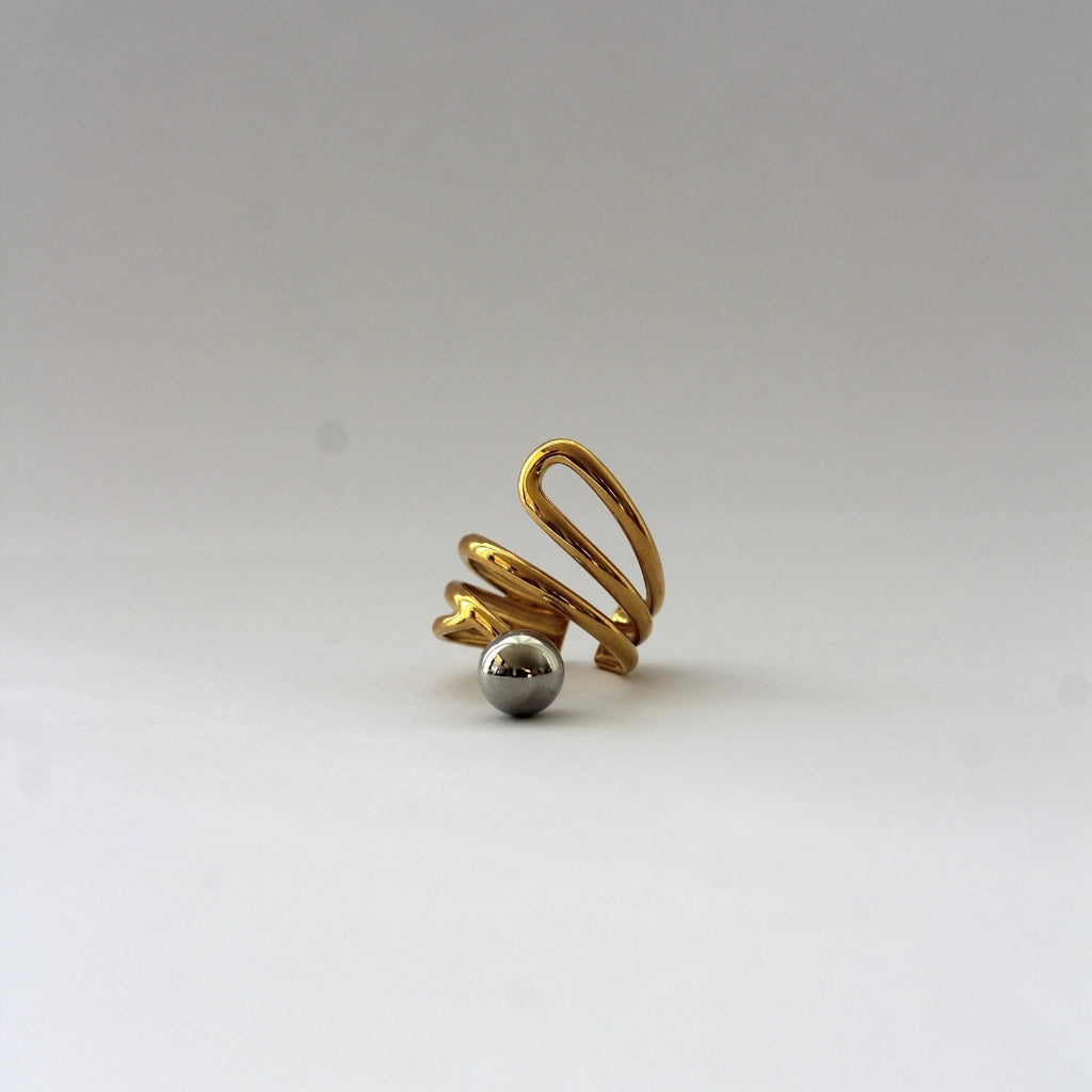 ANILLO BICOLAR - Chapado en oro