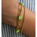 PULSERA FLORES VERDES